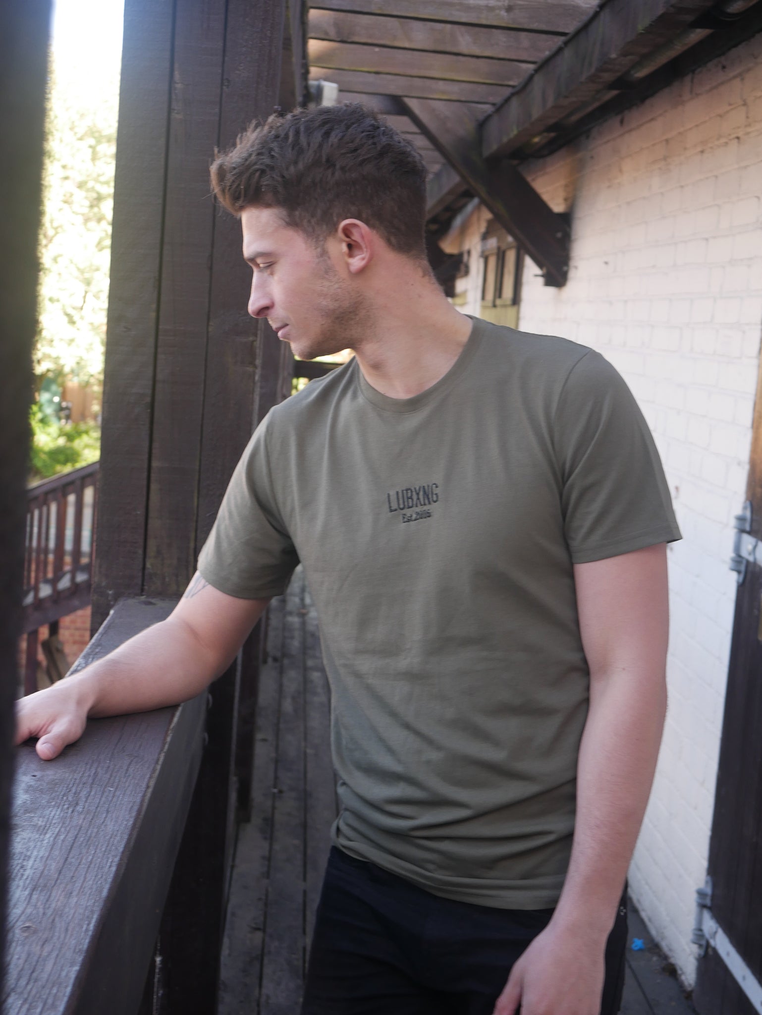 LUBXNG Khaki Premium T shirt