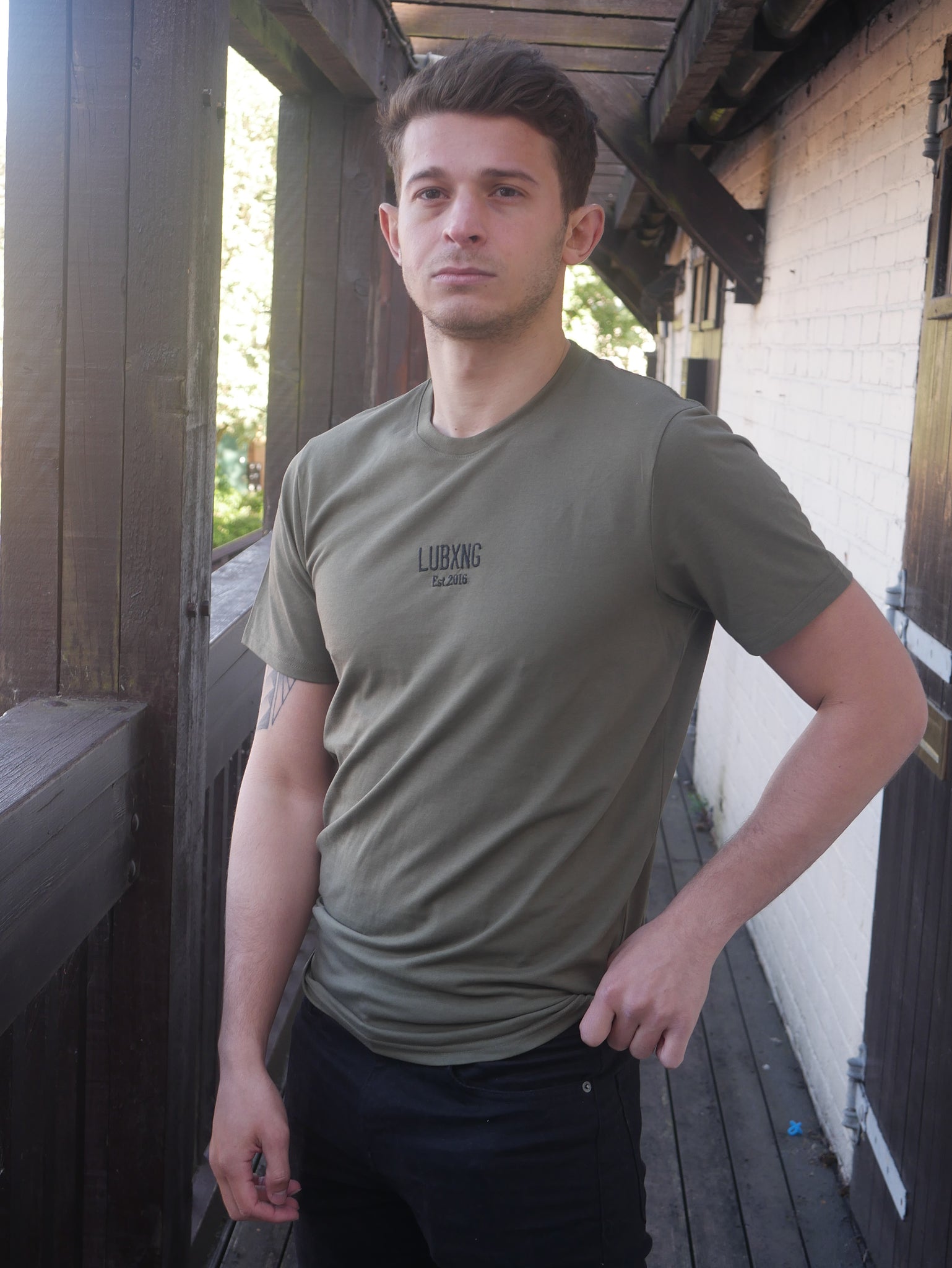 LUBXNG Khaki Premium T shirt