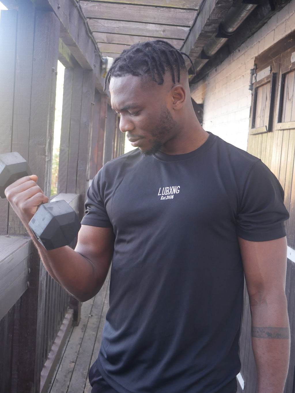 LUBXNG Black Training Top