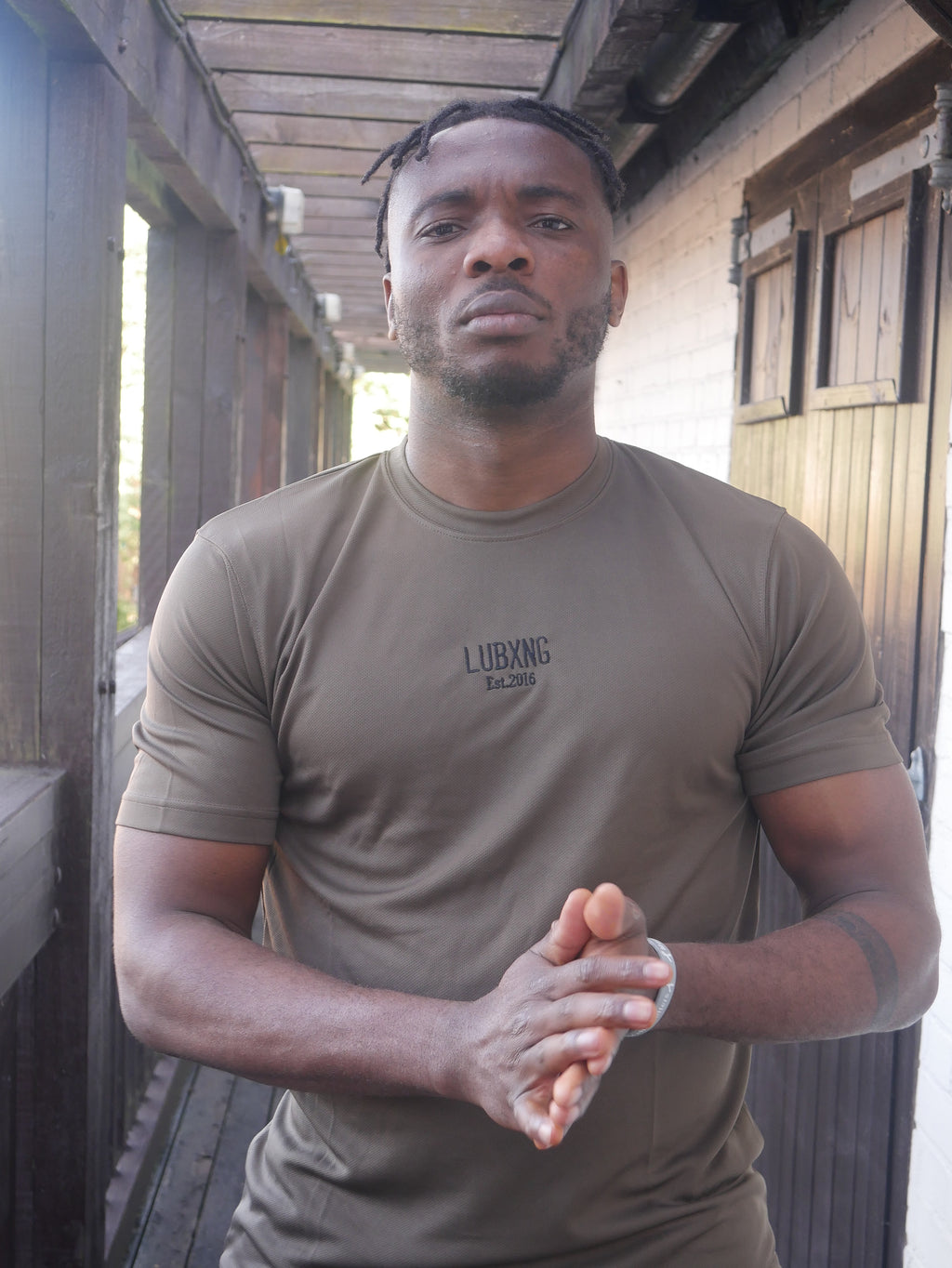 LUBXNG Olive Training Top