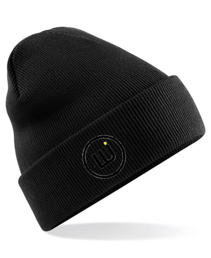 Black on black LUBXNG beanie