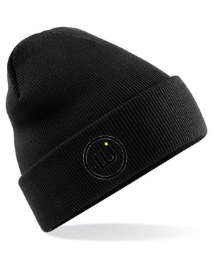 Black on black LUBXNG beanie